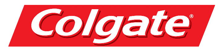 Colgate brand logo white text red background
