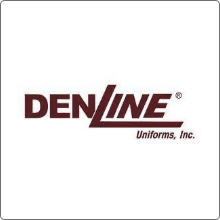 Denline brand logo with name spelled out in bold brown letters