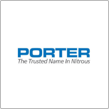 porter logo with the name porter spelled out in blue letters