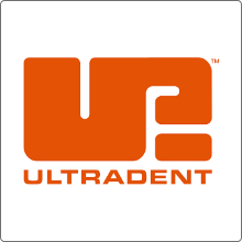 ultradent logo with the U and D in large orange letters