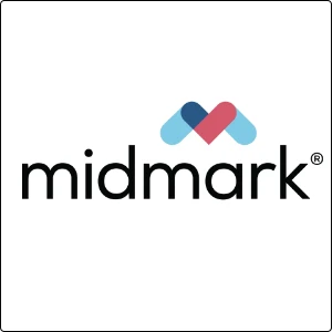Midmark logo with m mark above name