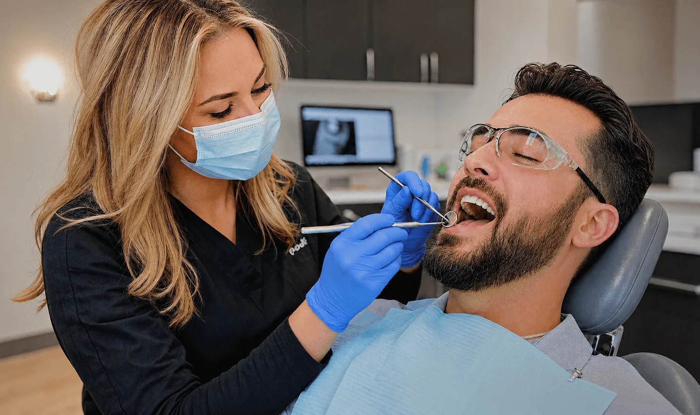 patient in dentist chair