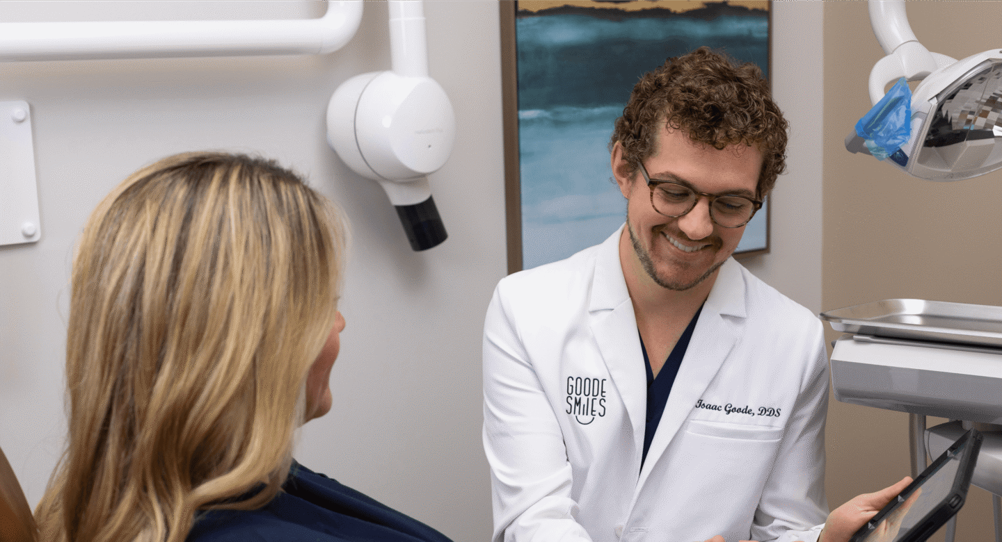 dentist with patient