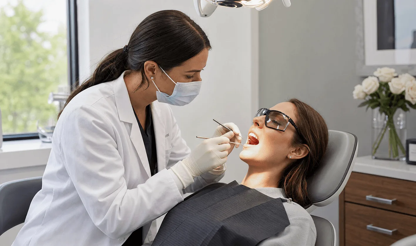 dentist with patient